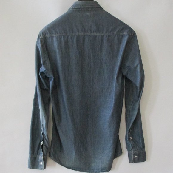 BESPOKEN DENIM BUTTON-DOWN SHIRT - Picture 4 of 10